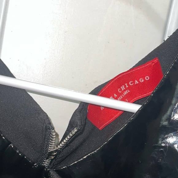 Akira Chicago Bronx Patent Vegan Leather Crop Top - Picture 13 of 13